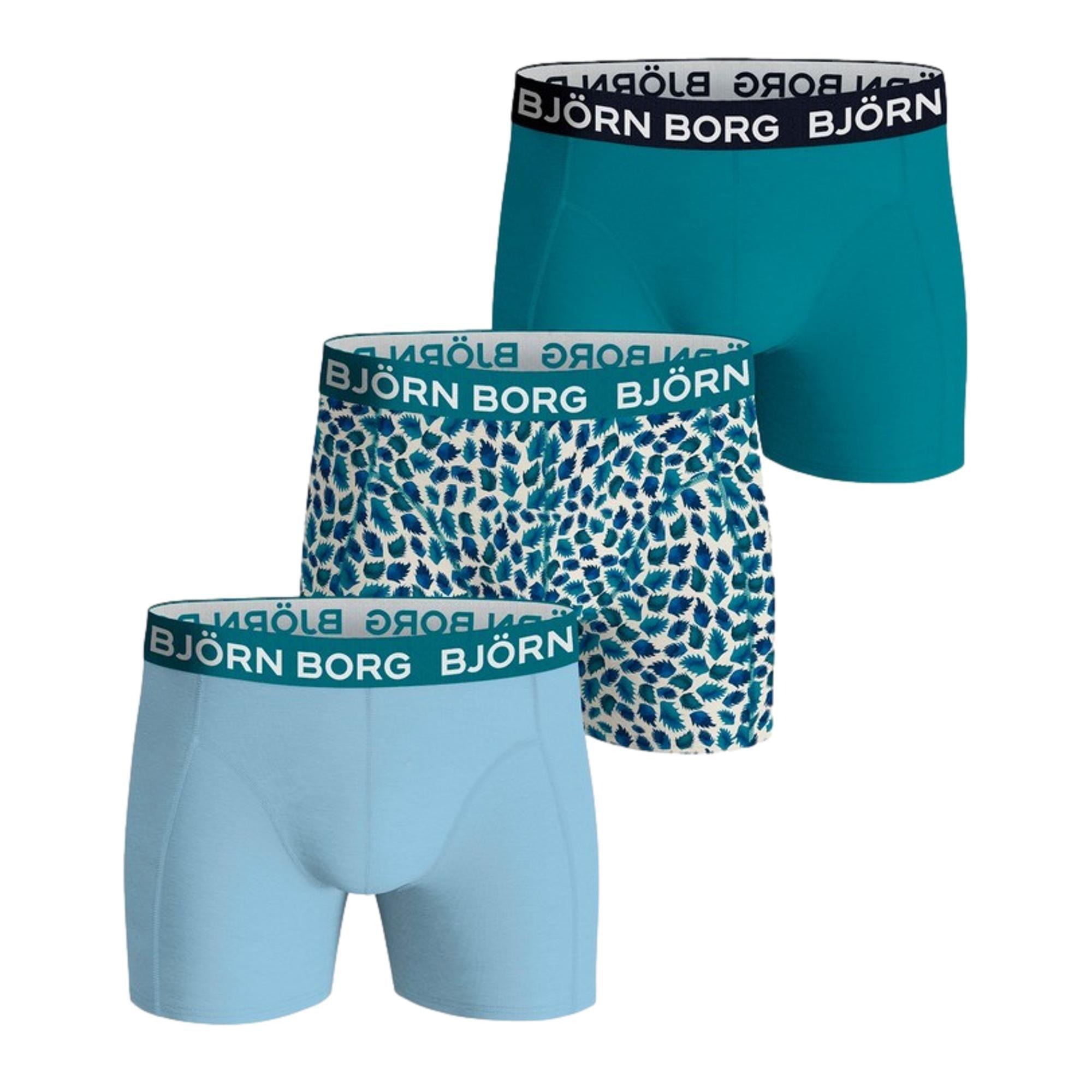 Nu al Op risico draai Bjorn Borg Cotton Stretch Boxer 3 Pack - Light Blue/Leaf/Teal - Utility  Bear Apparel & Accessories