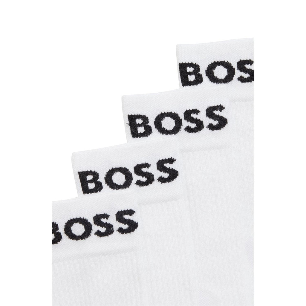 BOSS 2 Pack Quality Cotton Blend Sport Socks - White - Utility Bear