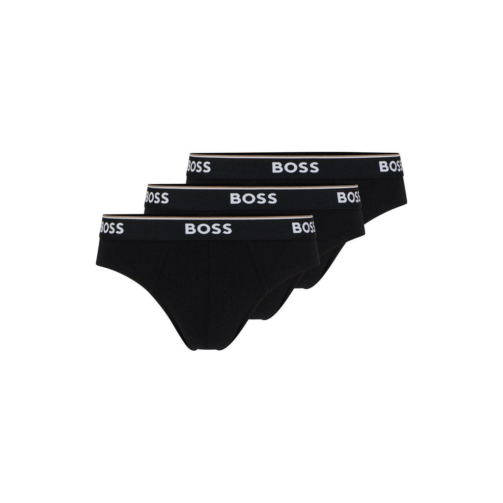 BOSS 3 Pack Power Cotton Stretch Briefs - Black - Utility Bear