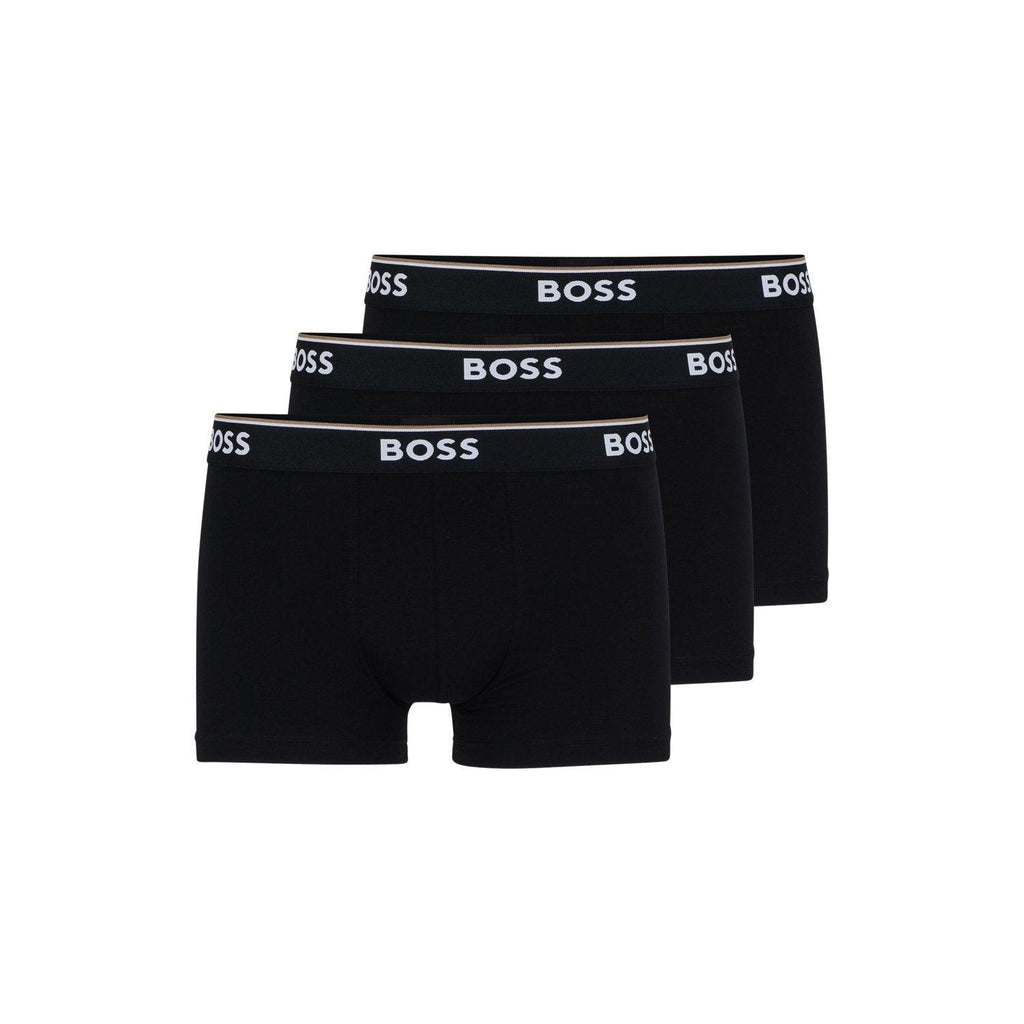 BOSS 3 Pack Power Cotton Stretch Trunks - Black - Utility Bear