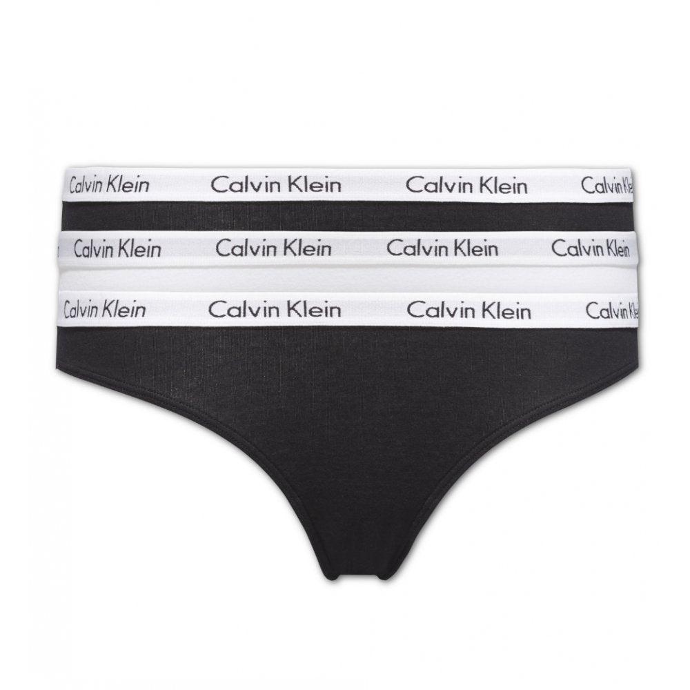 Calvin Klein 3 Pack Carousel Bikini Briefs - Black/White/Black - Utility Bear