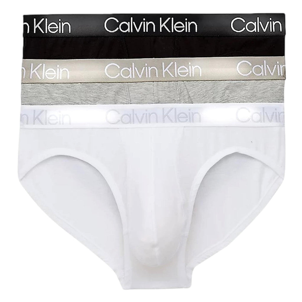 Calvin Klein 3 Pack Modern Structure Hip Brief - White/Black/Grey Heather - Utility Bear