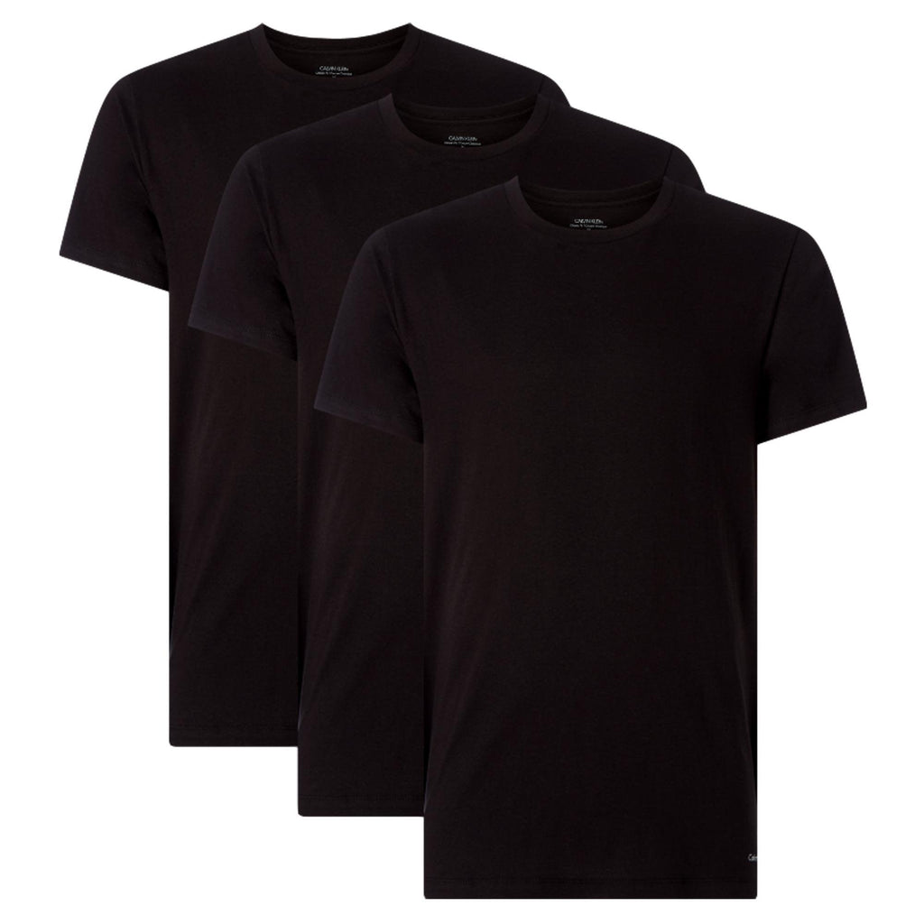 Calvin Klein Cotton Classics Crew Neck T-Shirt 3 Pack - Black - Utility Bear