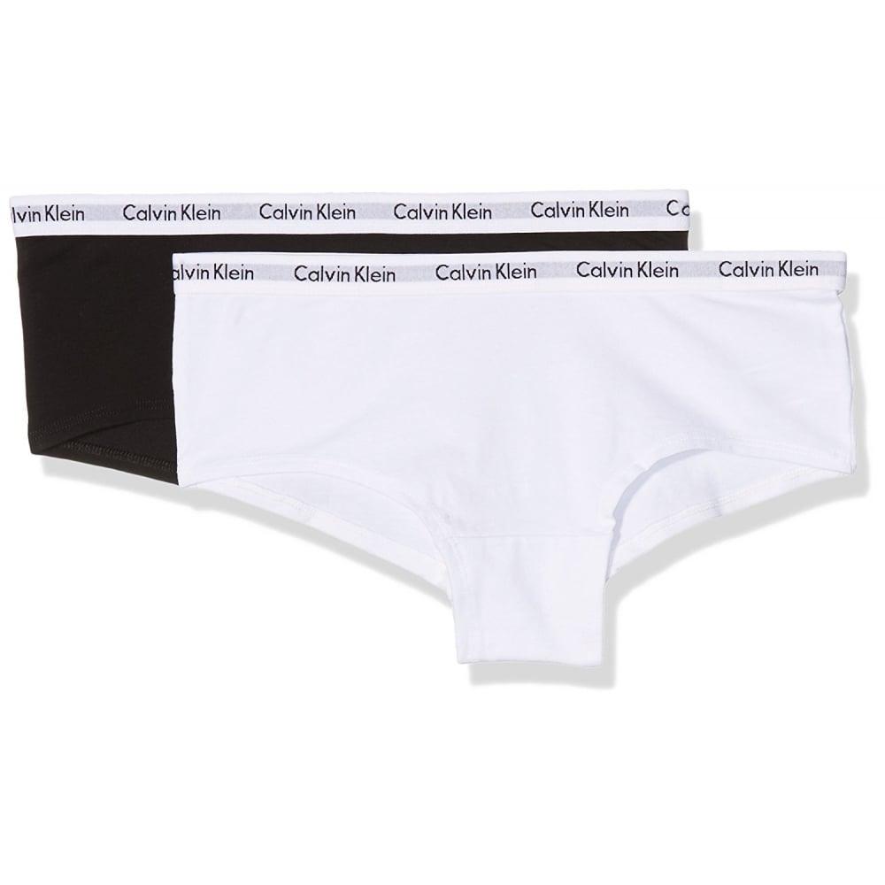 Calvin Klein Girls 2 Pack Modern Cotton Shorty White / Black - Utility Bear