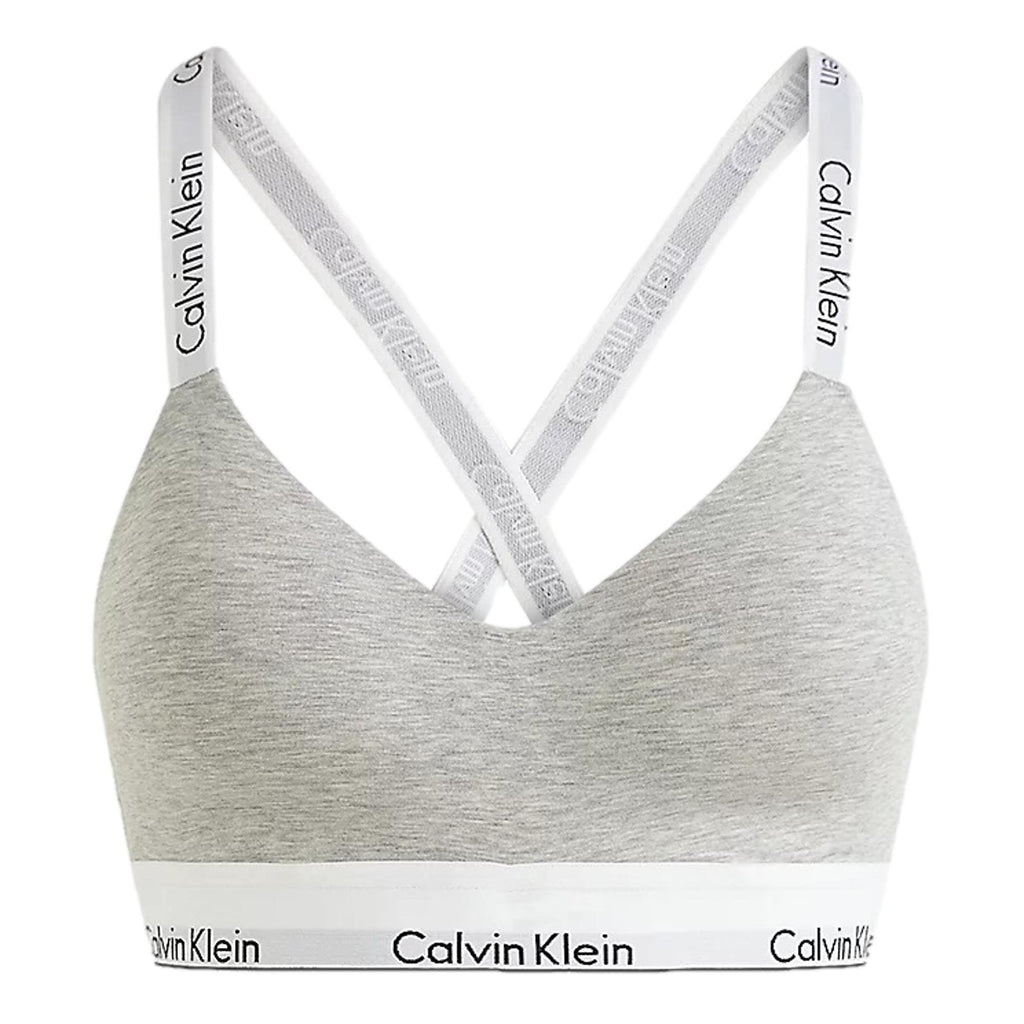 Calvin Klein Modern Cotton Lightly Lined Bralette - Grey Heather - Utility Bear