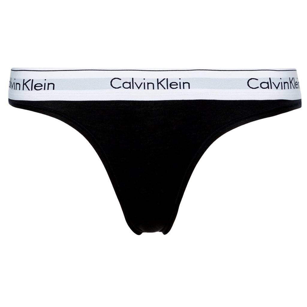 Calvin Klein Modern Cotton Thong - Black - Utility Bear