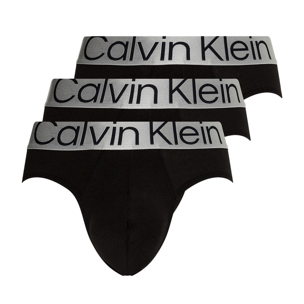 Calvin Klein Reconsidered Steel Brief 3 Pack - Black - Utility Bear