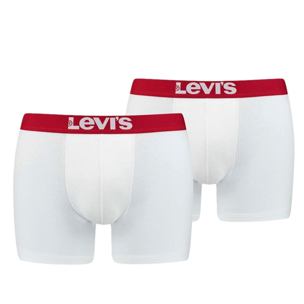 Levi'S 2 Pack Solid Basic Boxer Brief - White/White - Utility Bear