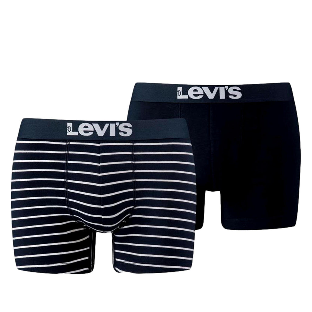 Levi'S 2 Pack Vintage Stripe Boxer Brief - Navy - Utility Bear