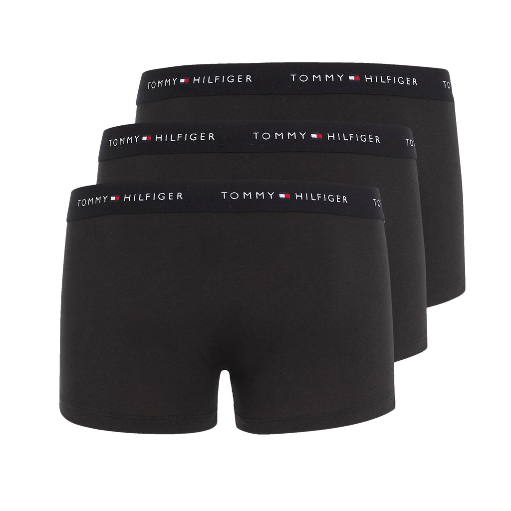 Tommy Hilfiger 3 Pack Essential Logo Waistband Trunks - Black - Utility Bear