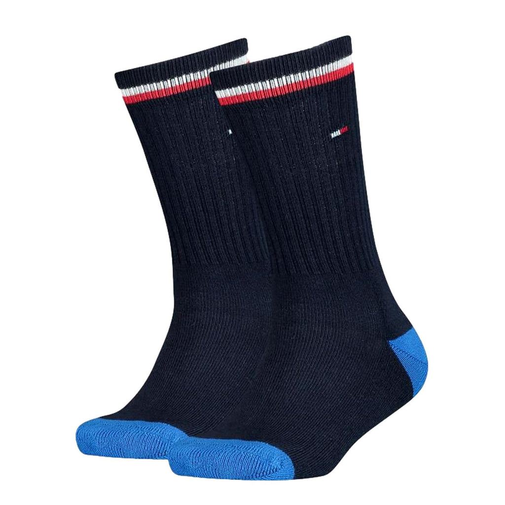 Tommy Hilfiger Kids 2 Pack Iconic Sports Socks - Midnight Blue - Utility Bear