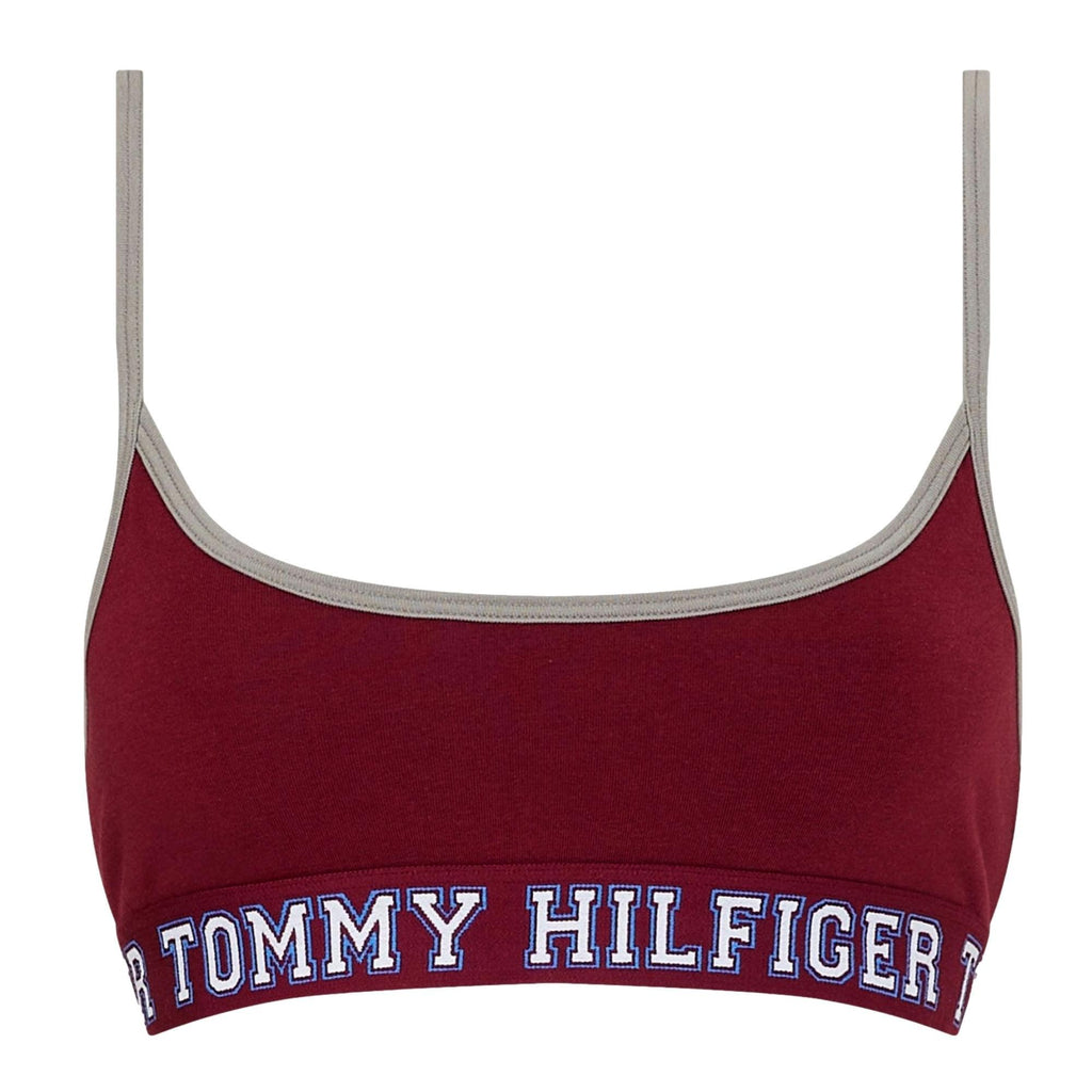 Tommy Hilfiger League Logo Bralette - Deep Rouge - Utility Bear