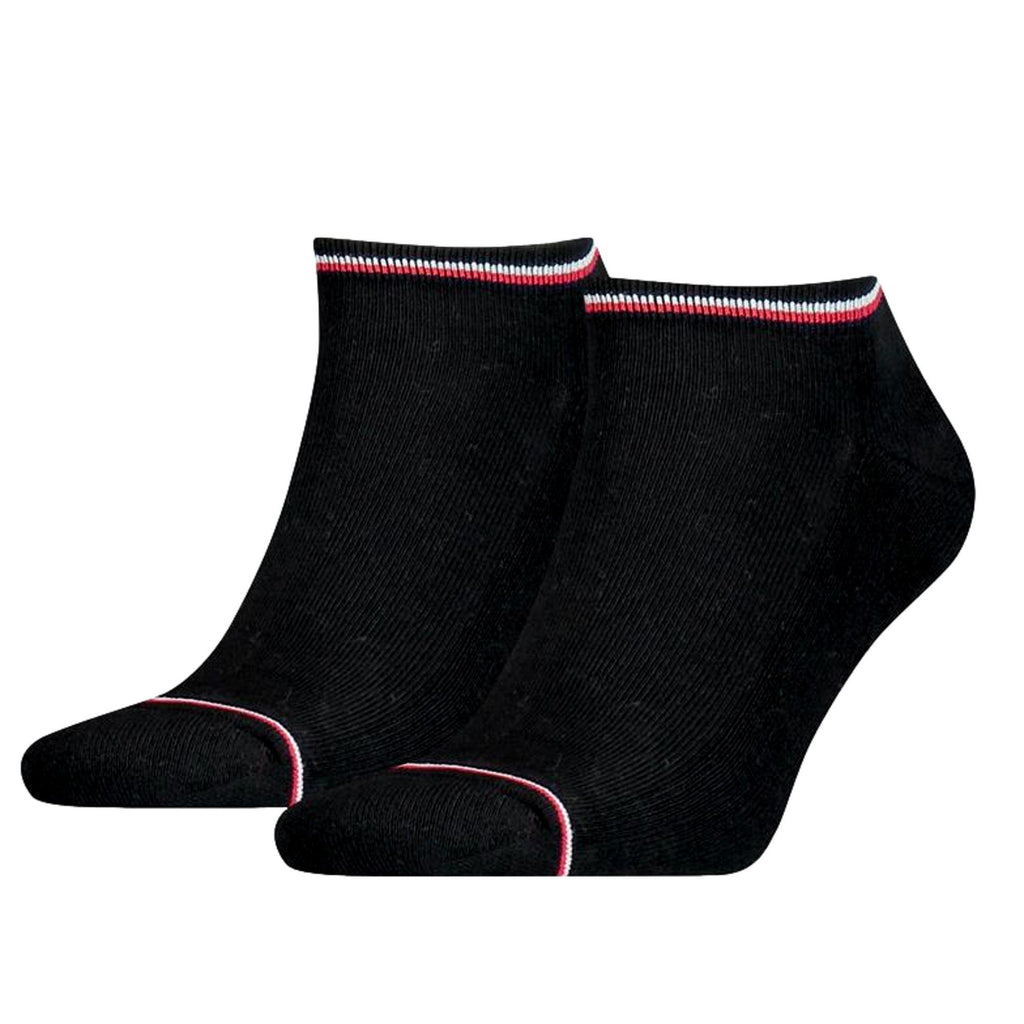 Tommy Hilfiger Mens Iconic Sports Sneaker Sock 2 Pack - Black - Utility Bear