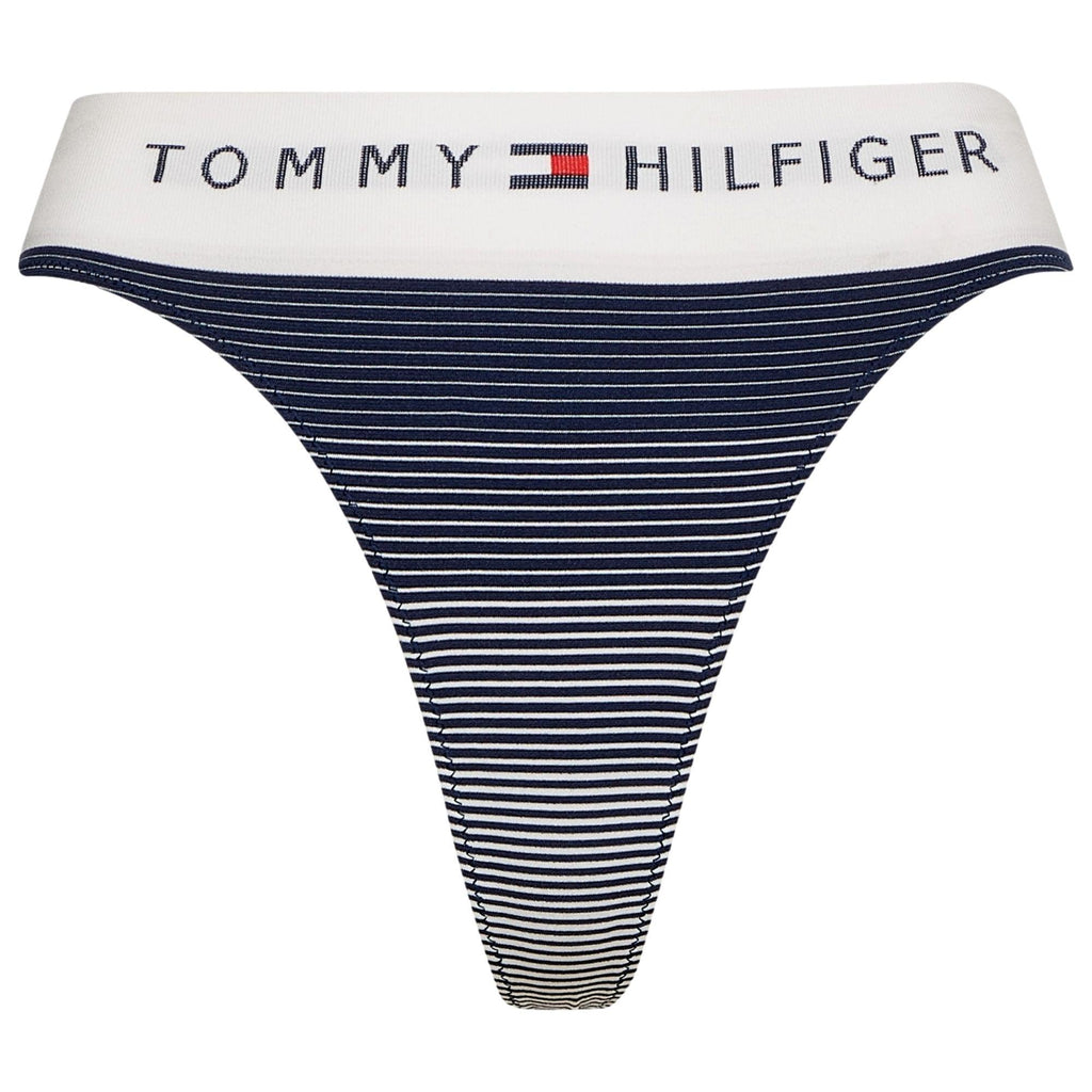 Tommy Hilfiger Seamless Stripe Thong - Twilight Indigo - Utility Bear