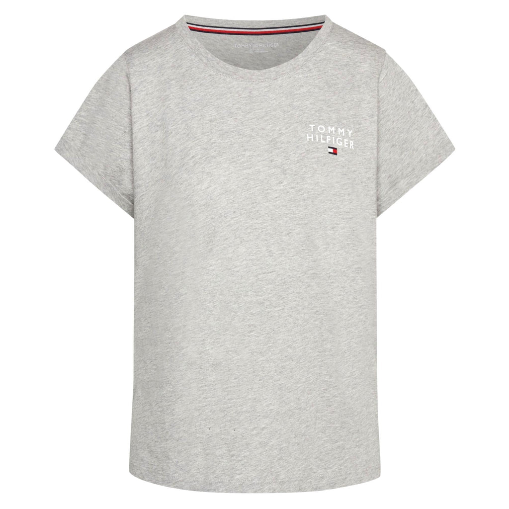 Tommy Hilfiger Womens Short Sleeve T-Shirt - Light Grey Heather - Utility Bear