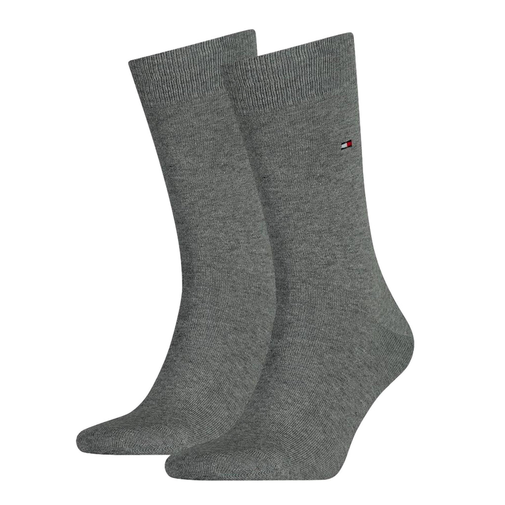 Tommy Hilfiger 2 Pack Classic Sock - Middle Grey Melange - Utility Bear