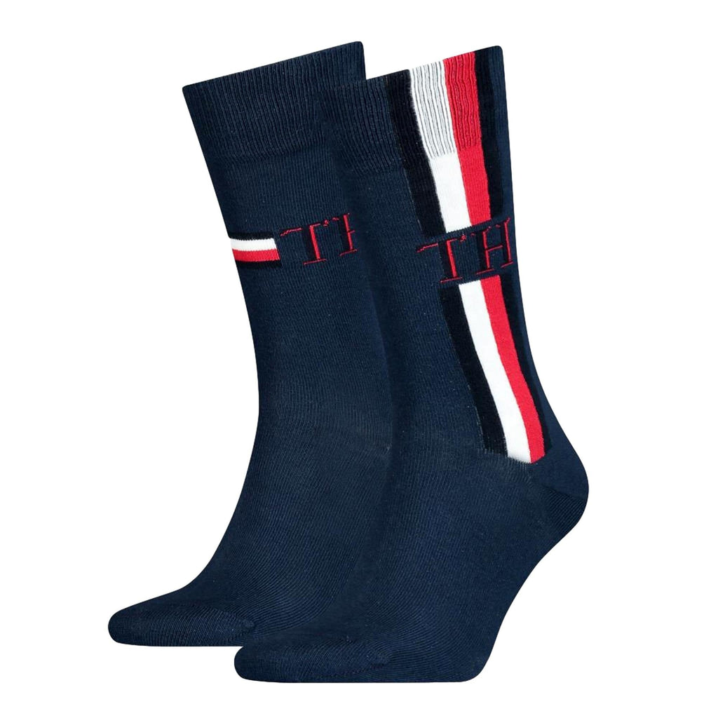 Tommy Hilfiger 2 Pack Iconic Stripe Socks - Navy - Utility Bear