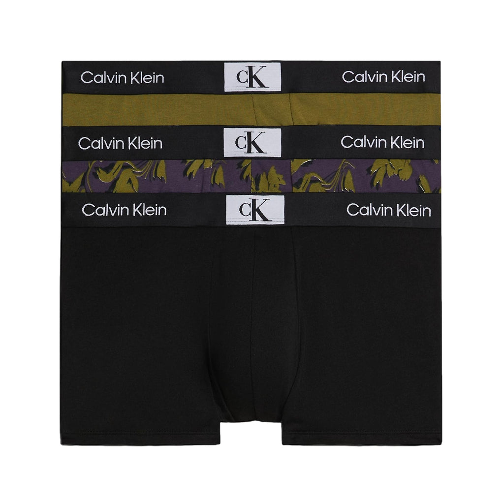 Calvin Klein 3 Pack Carousel Thong - Black/White/Black - Utility