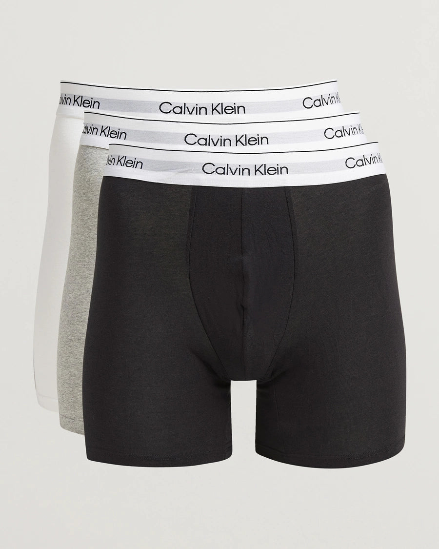 Calvin Klein ICON Cotton Stretch Men's Pack Boxer Briefs Grey Heat