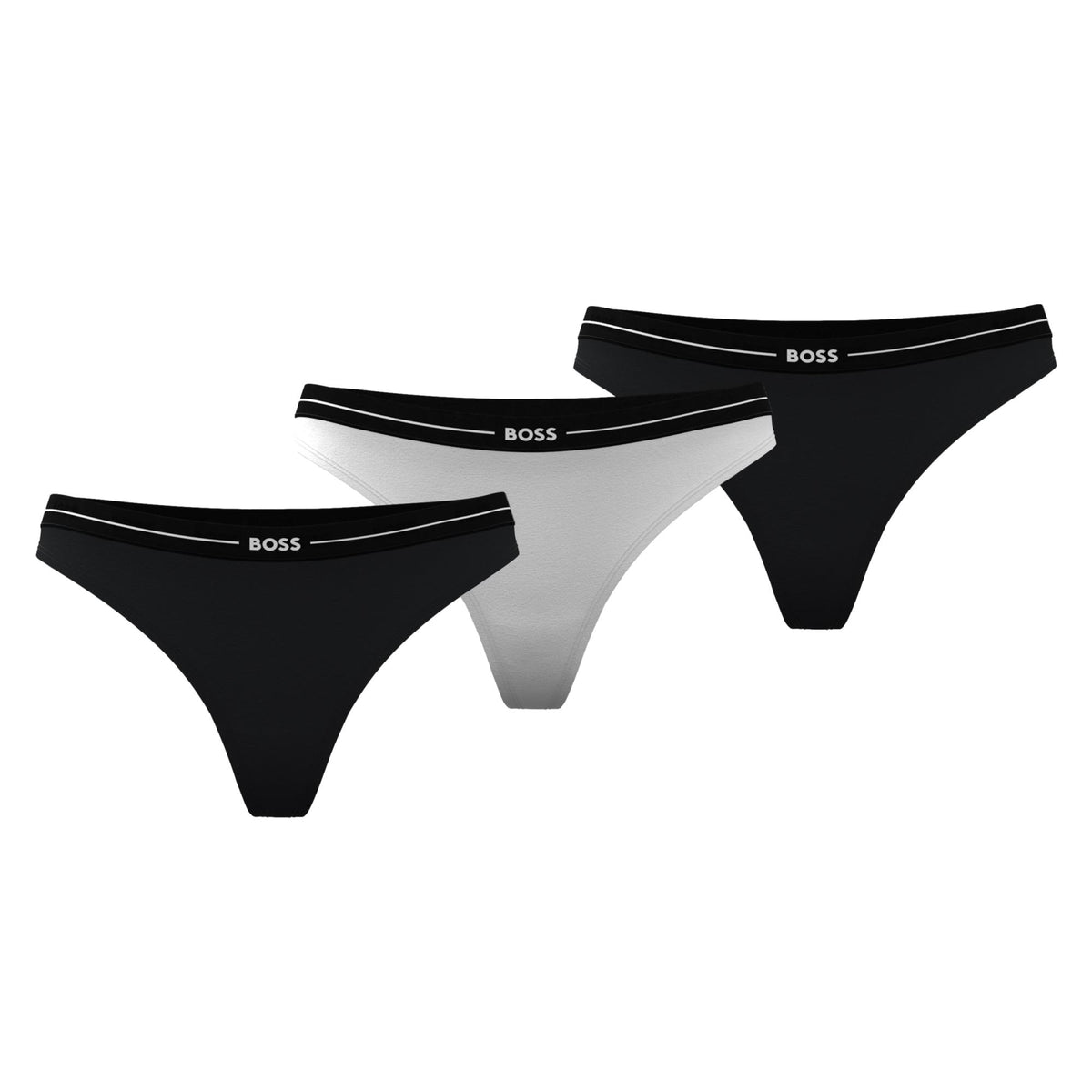 BOSS Womens Cotton Stretch Thong 3 Pack - Open White – Utility Bear