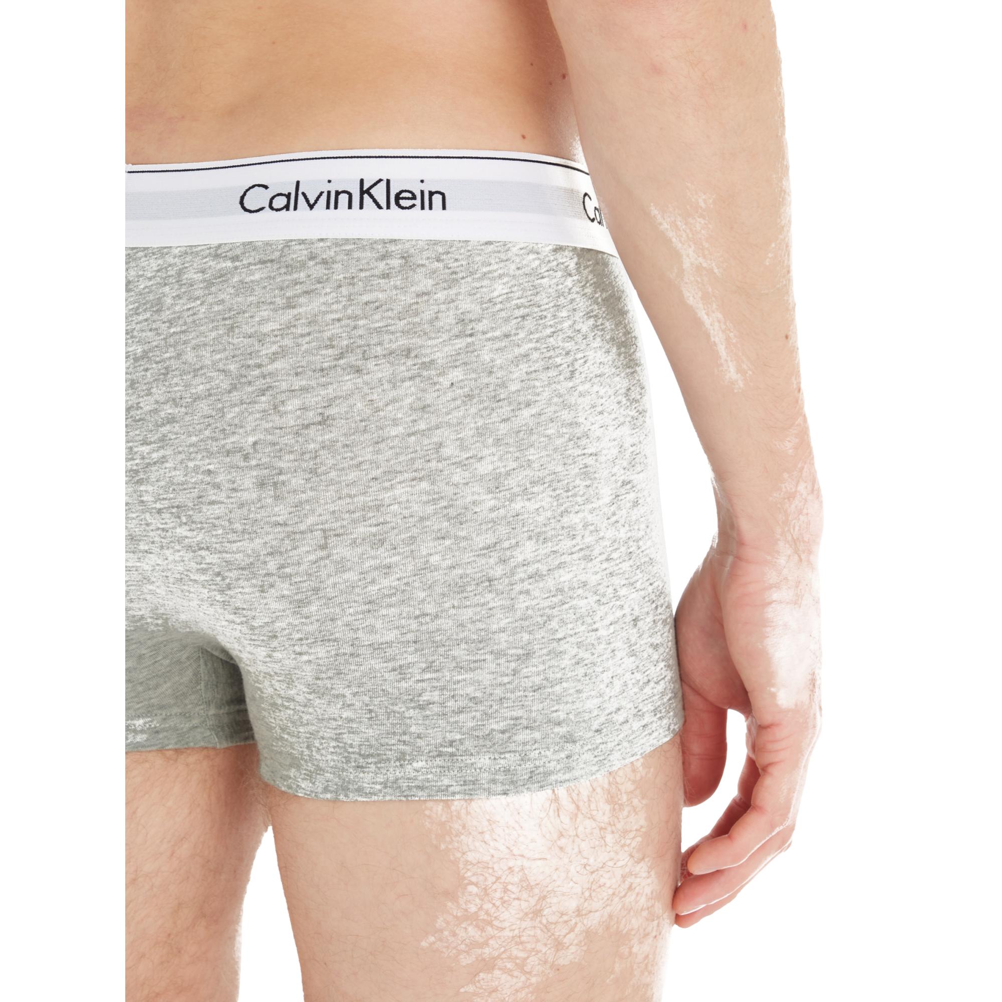 Calvin Klein Modern Cotton Stretch Trunks 3 Pack - Black / White / Gre –  Utility Bear