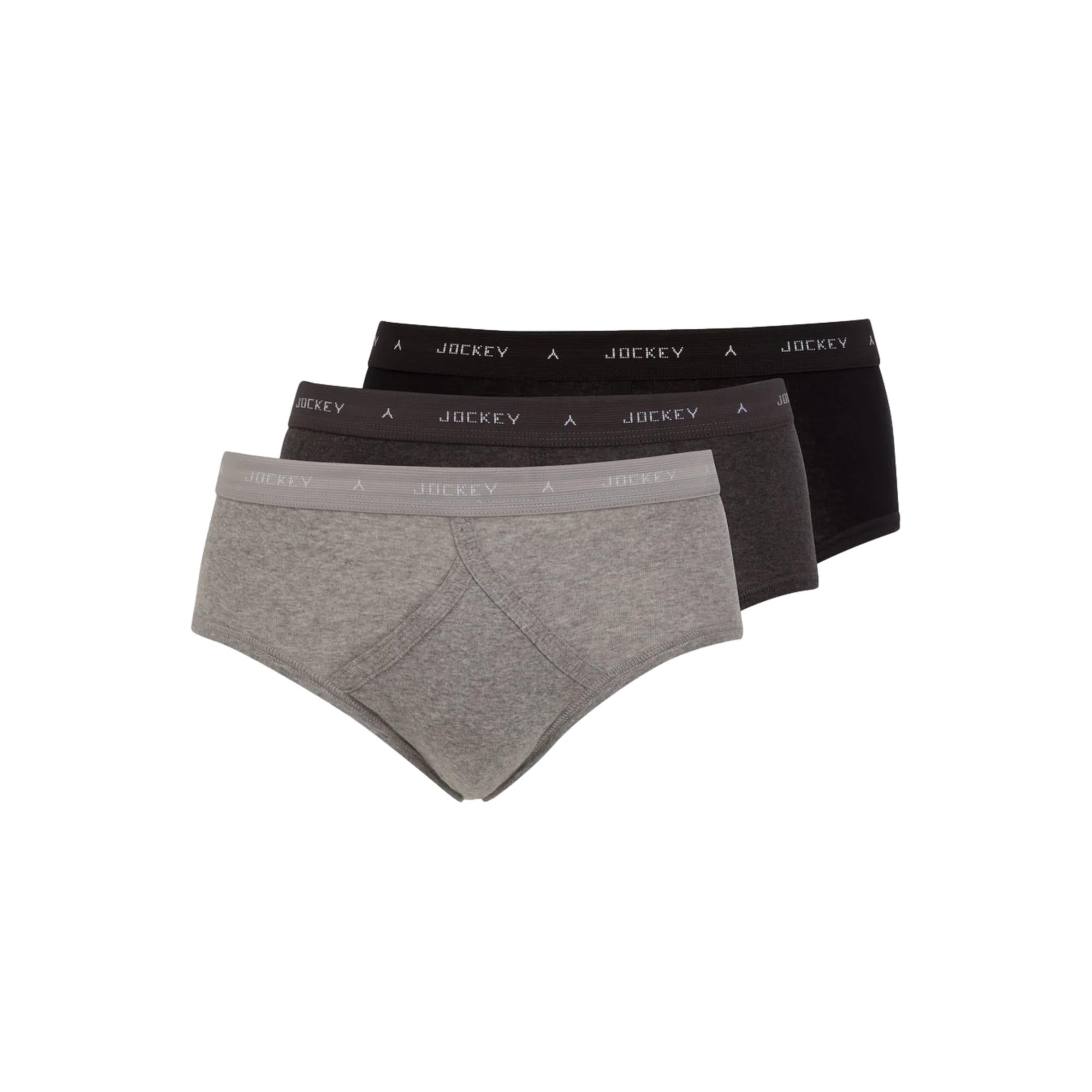 18.75% OFF on JOCKEY UNDERWEAR Underwear Cotton stretch KU 1046 Breif Grey  PACK 2