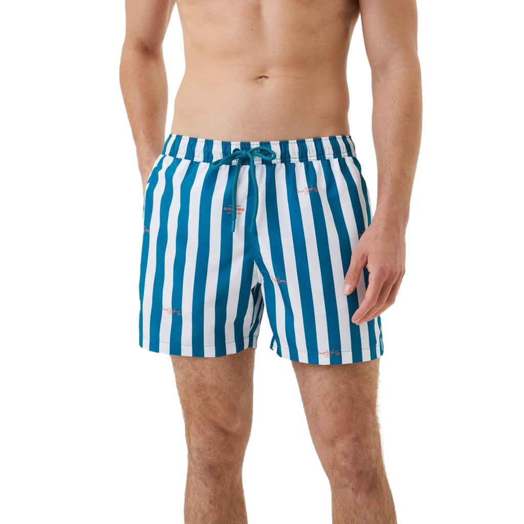 Bjorn Borg Borg Print Swim Shorts - Blue Stripe - Utility Bear