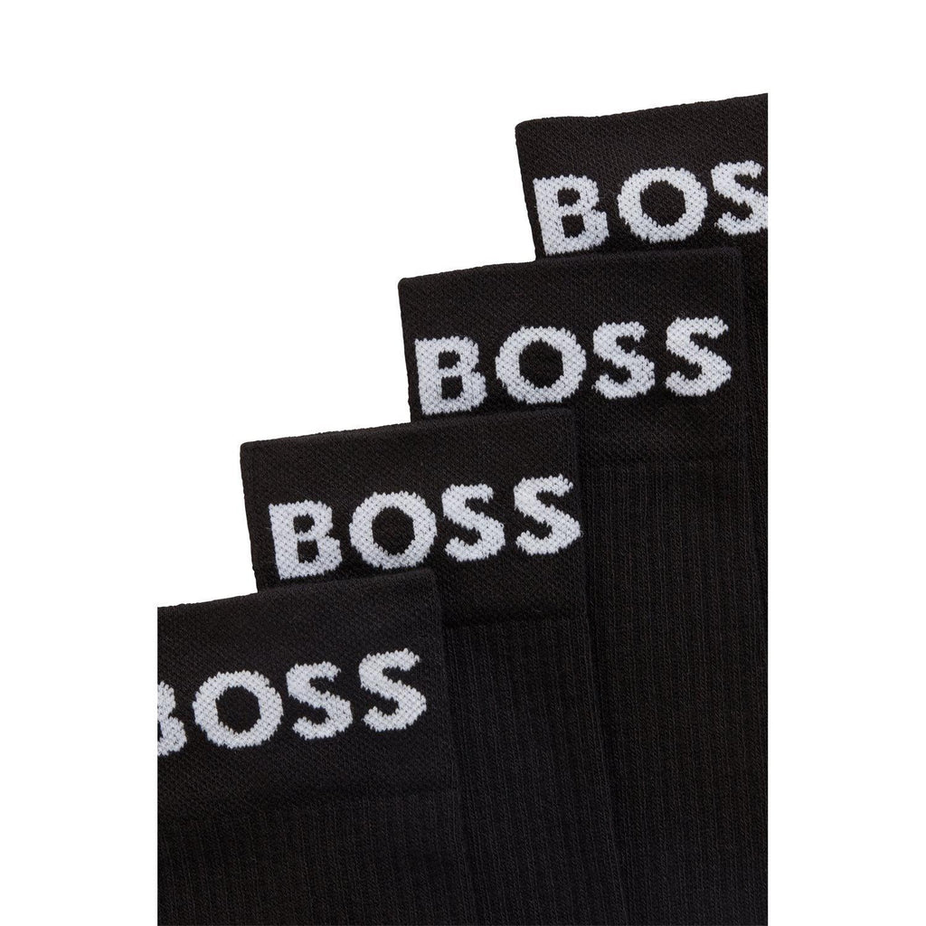 BOSS 2 Pack Quality Cotton Blend Sport Socks - Black - Utility Bear