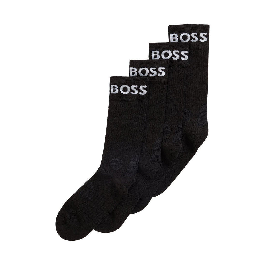 BOSS 2 Pack Quality Cotton Blend Sport Socks - Black - Utility Bear