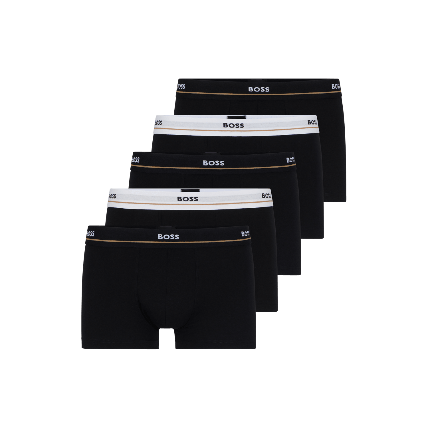 Hugo Boss Tshirt Men BOSS Bold Logo-Waistband Stretch-Woven Trunks For ...