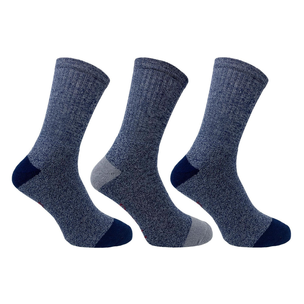 Bramble Mens All Terrain Socks 3 Pack - Blue Mix - Utility Bear