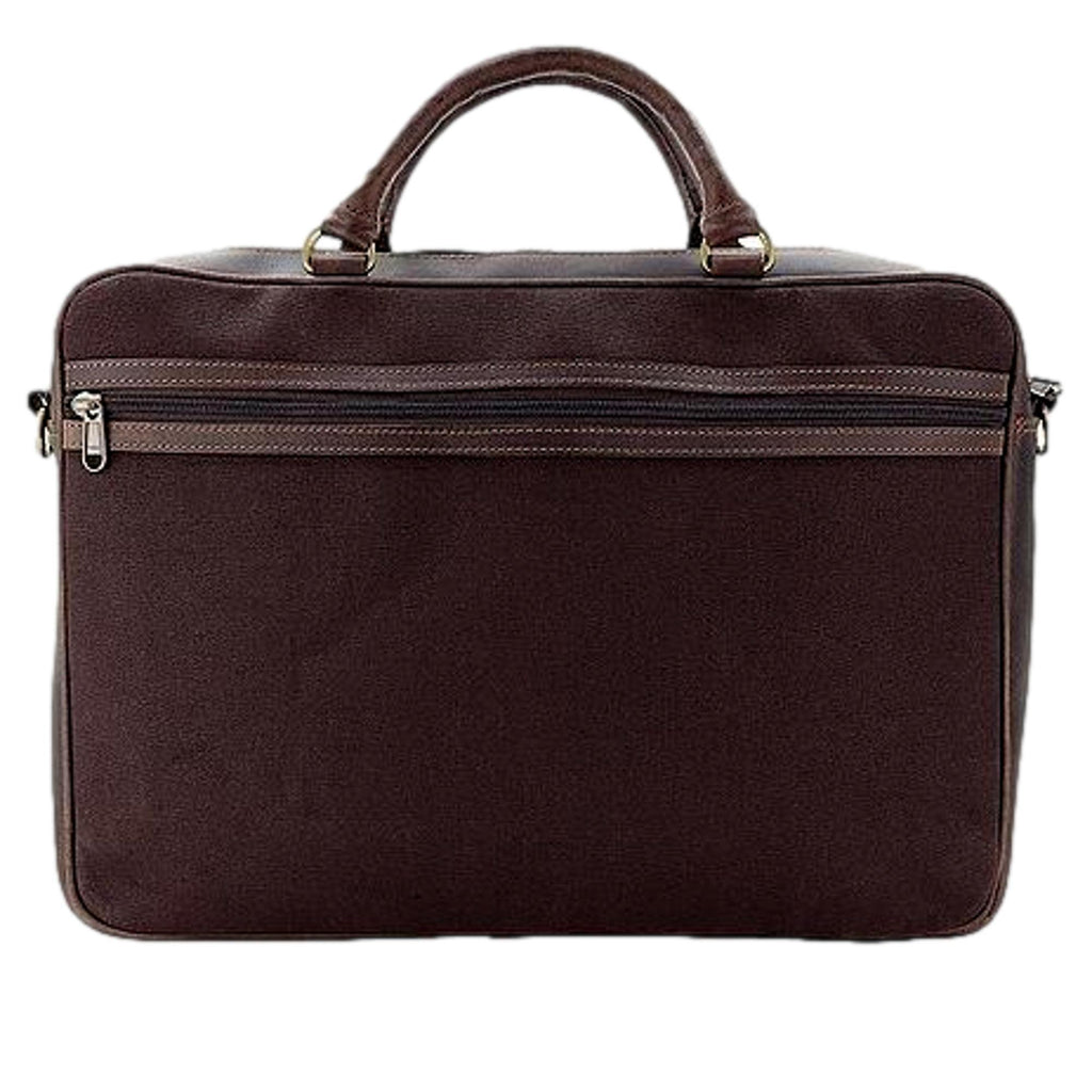 British Bag Company Finsbay Large Harris Tweed/Leather Briefcase - Utility Bear