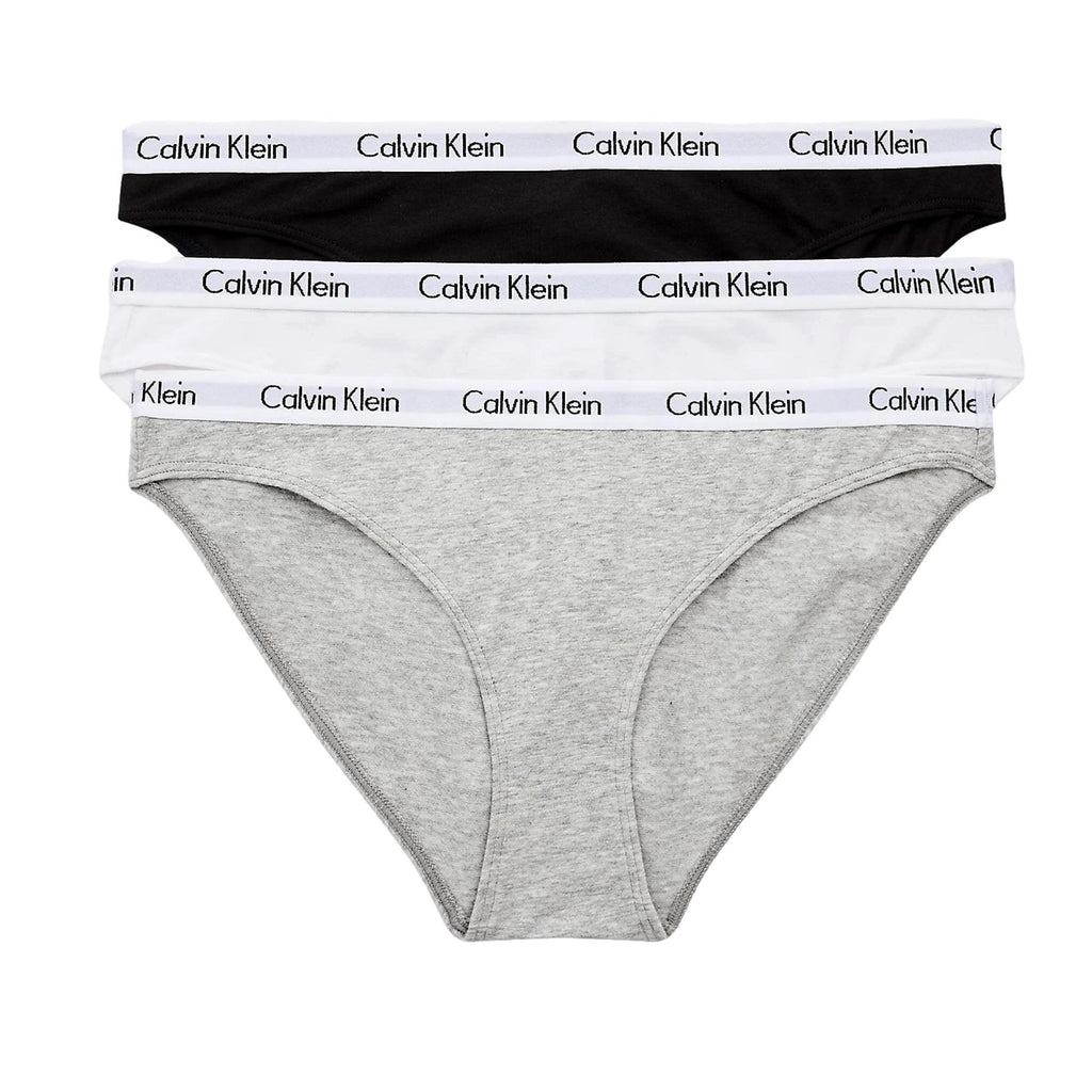Calvin Klein 3 Pack Carousel Bikini Briefs - Black/White/Grey - Utility Bear
