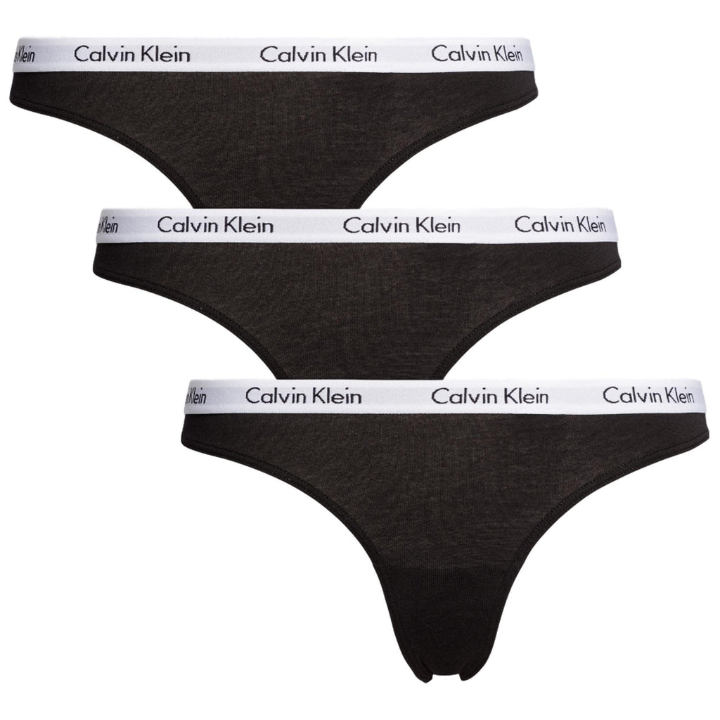 Calvin Klein 3 Pack Carousel Thong - Black - Utility Bear