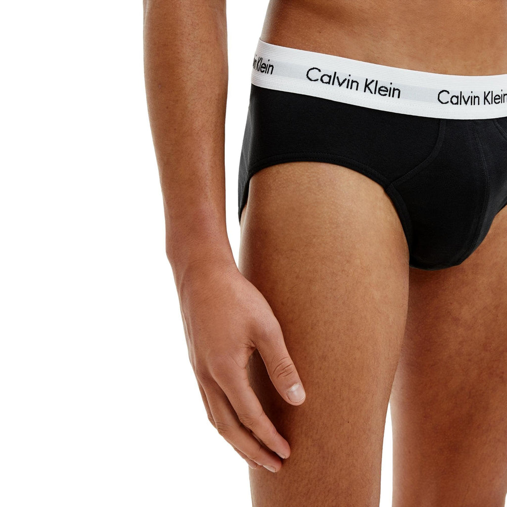 Calvin Klein 3 Pack Cotton Stretch Brief - Black - Utility Bear