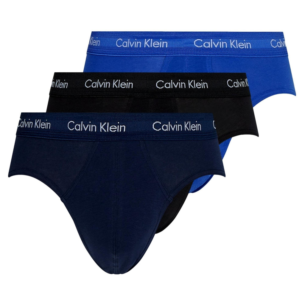 Calvin Klein 3 Pack Cotton Stretch Brief - Black/Blue/Navy - Utility Bear