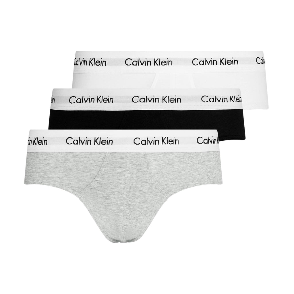 Calvin Klein 3 Pack Cotton Stretch Brief - Black/Grey/White - Utility Bear