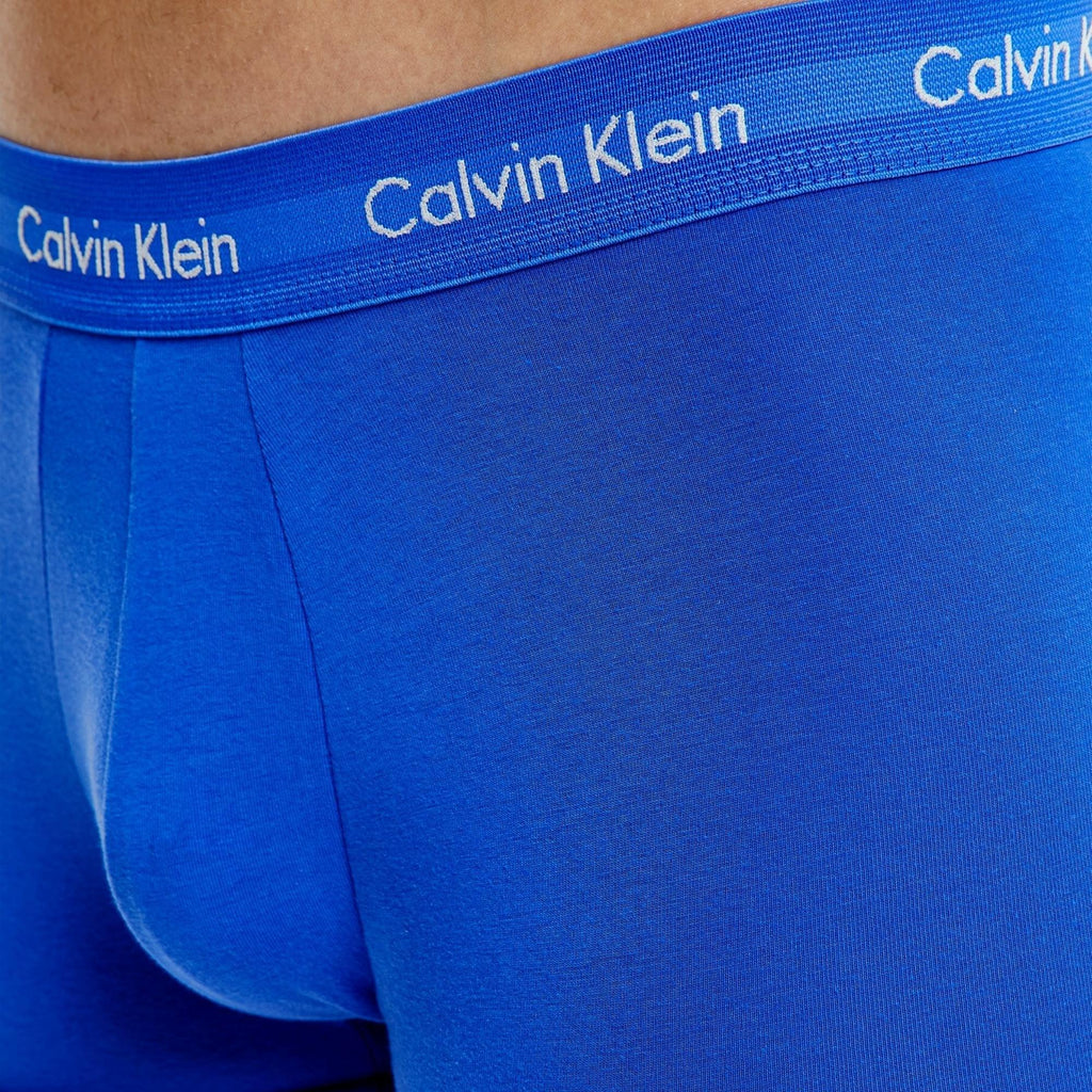 Calvin Klein 3 Pack Cotton Stretch Low Rise Trunks - Blue/Navy/Black - Utility Bear