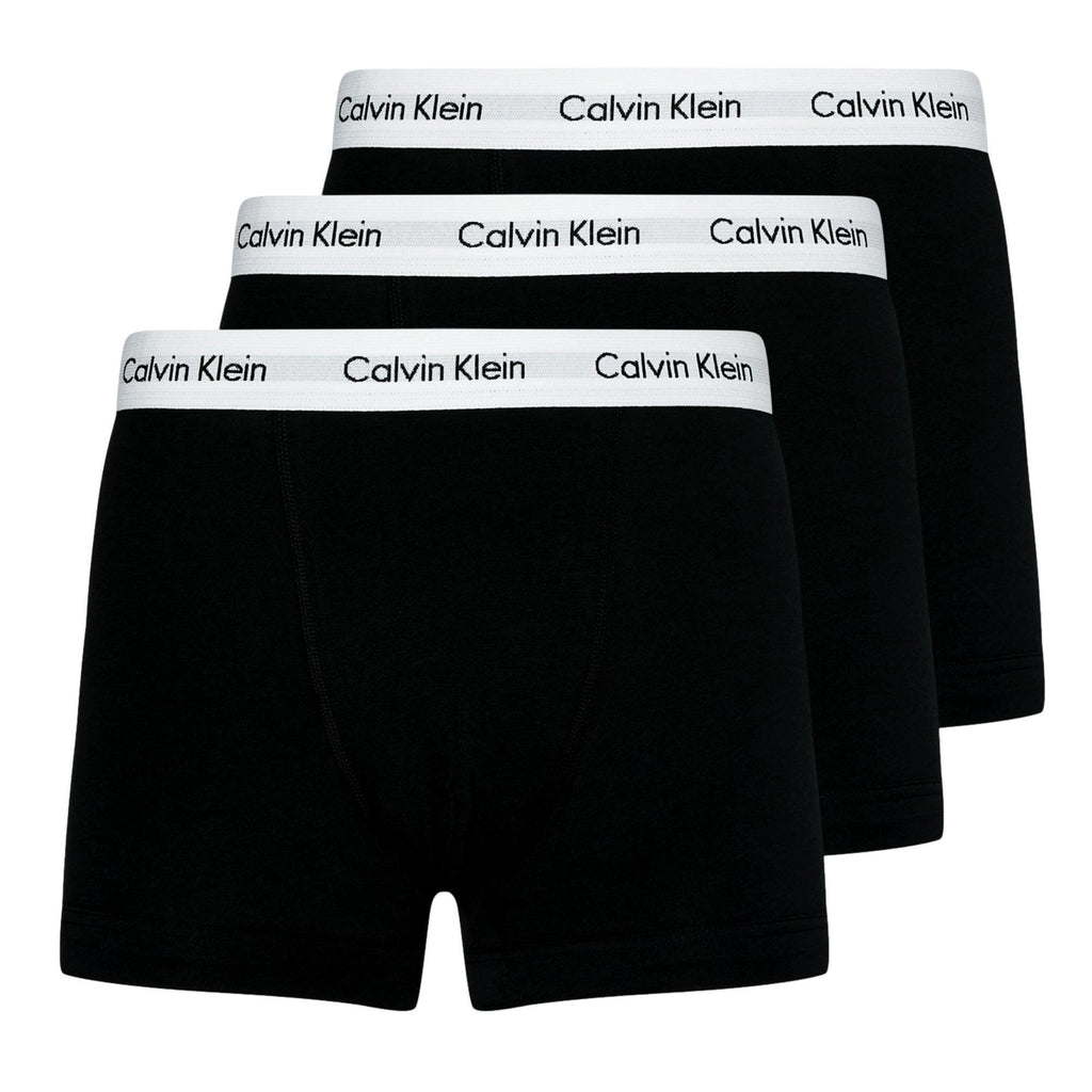 Calvin Klein 3 Pack Cotton Stretch Trunks - Black - Utility Bear