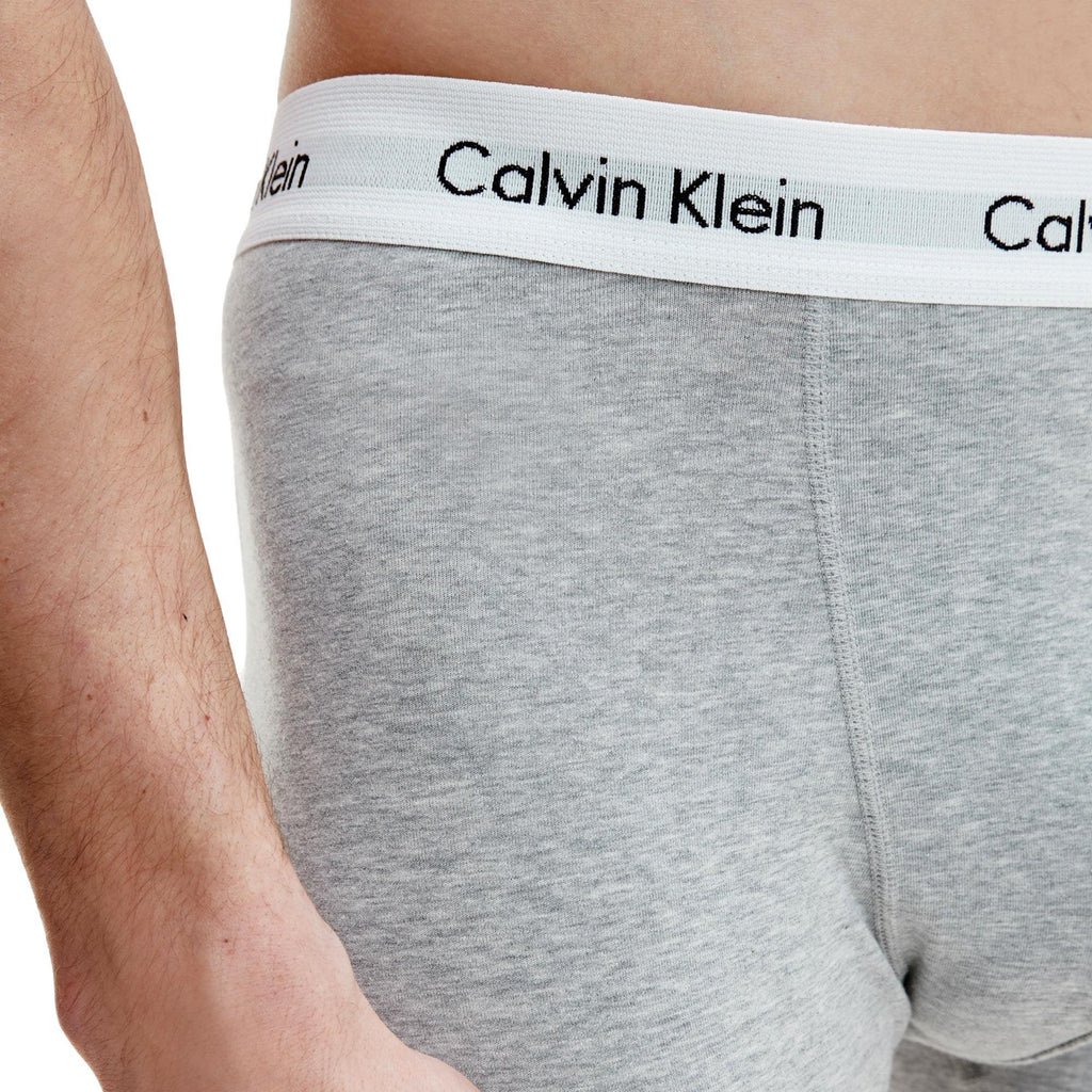 Calvin Klein 3 Pack Cotton Stretch Trunks - Black/Grey/White - Utility Bear