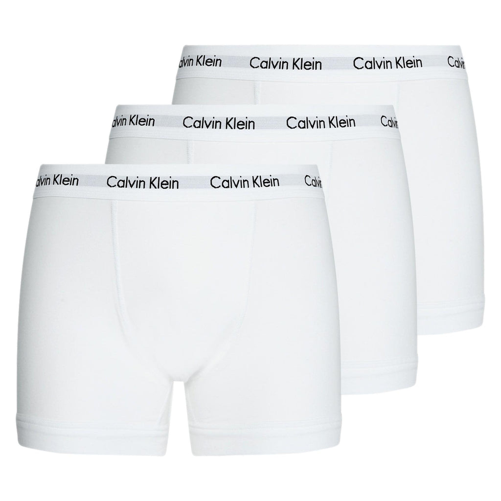Calvin Klein 3 Pack Cotton Stretch Trunks - White - Utility Bear