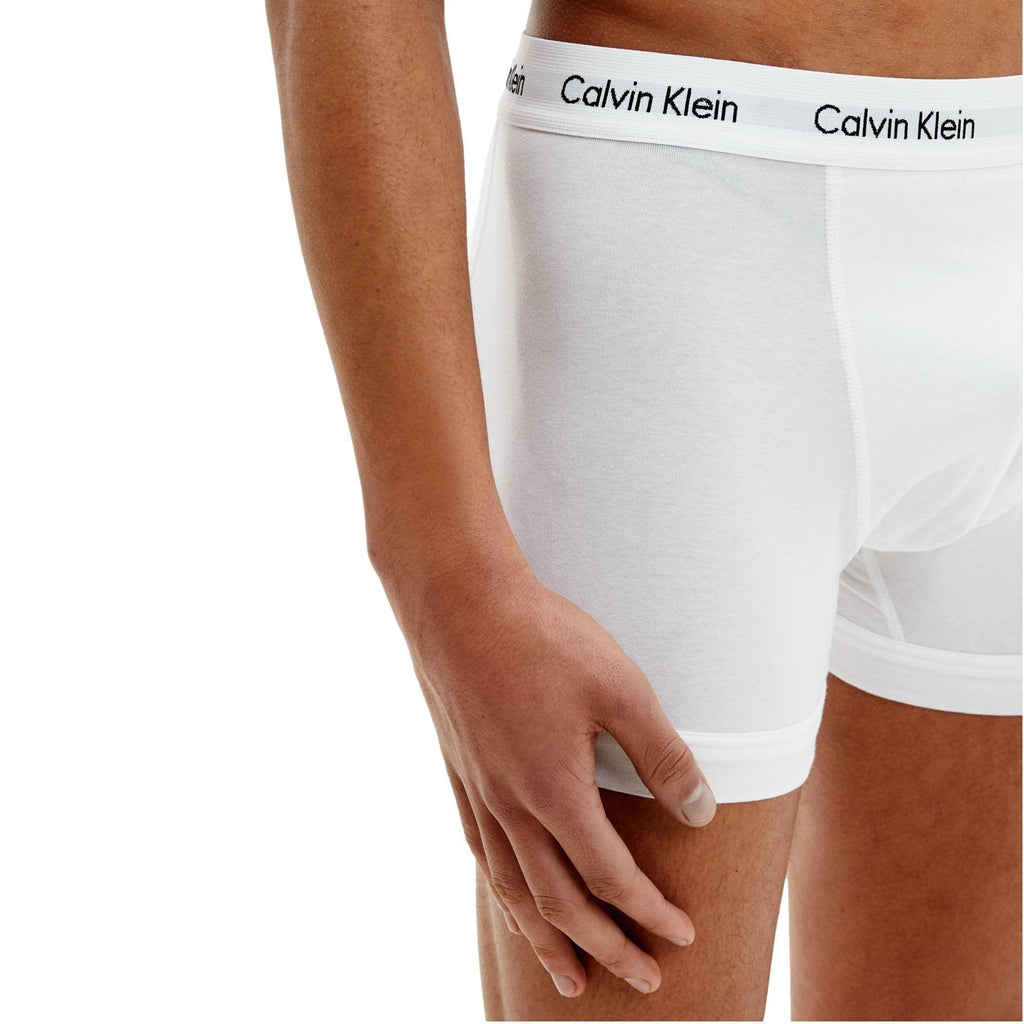 Calvin Klein 3 Pack Cotton Stretch Trunks - White - Utility Bear