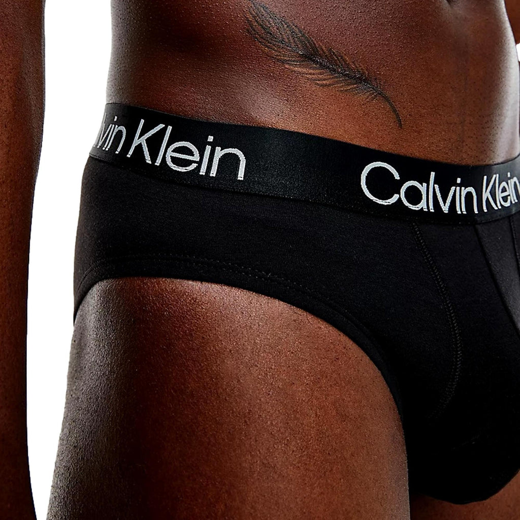 Calvin Klein 3 Pack Modern Structure Hip Brief - Black - Utility Bear