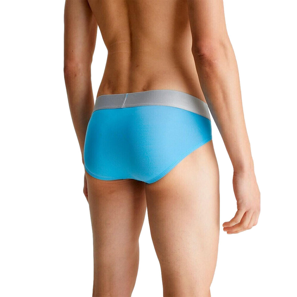 Calvin Klein 3 Pack Reconsidered Steel Microfiber Briefs - Mid Blue/Signature Blue/Clay Gry - Utility Bear