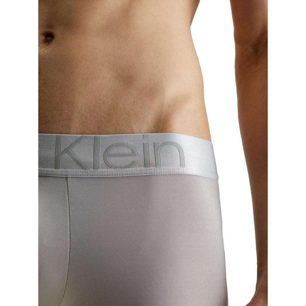 Calvin Klein 3 Pack Reconsidered Steel Microfiber Low Rise Trunks - Mid Blue/Signature Blue/Clay Gry - Utility Bear