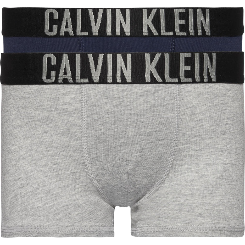 Calvin Klein Boys 2 Pack Intense Power Boxer Trunks - Navy/Grey - Utility Bear