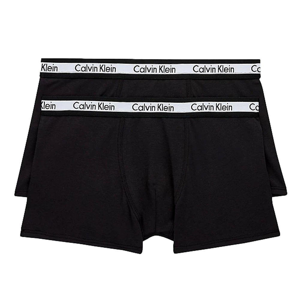 Calvin Klein Boys 2 Pack New Modern Cotton Trunk - Black/Black - Utility Bear