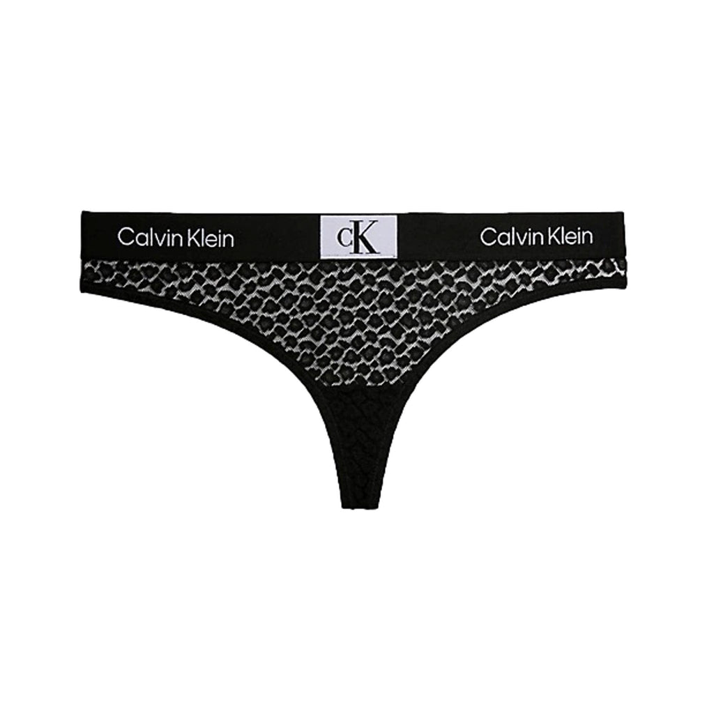 Calvin Klein CK96 Lace Thong - Black - Utility Bear