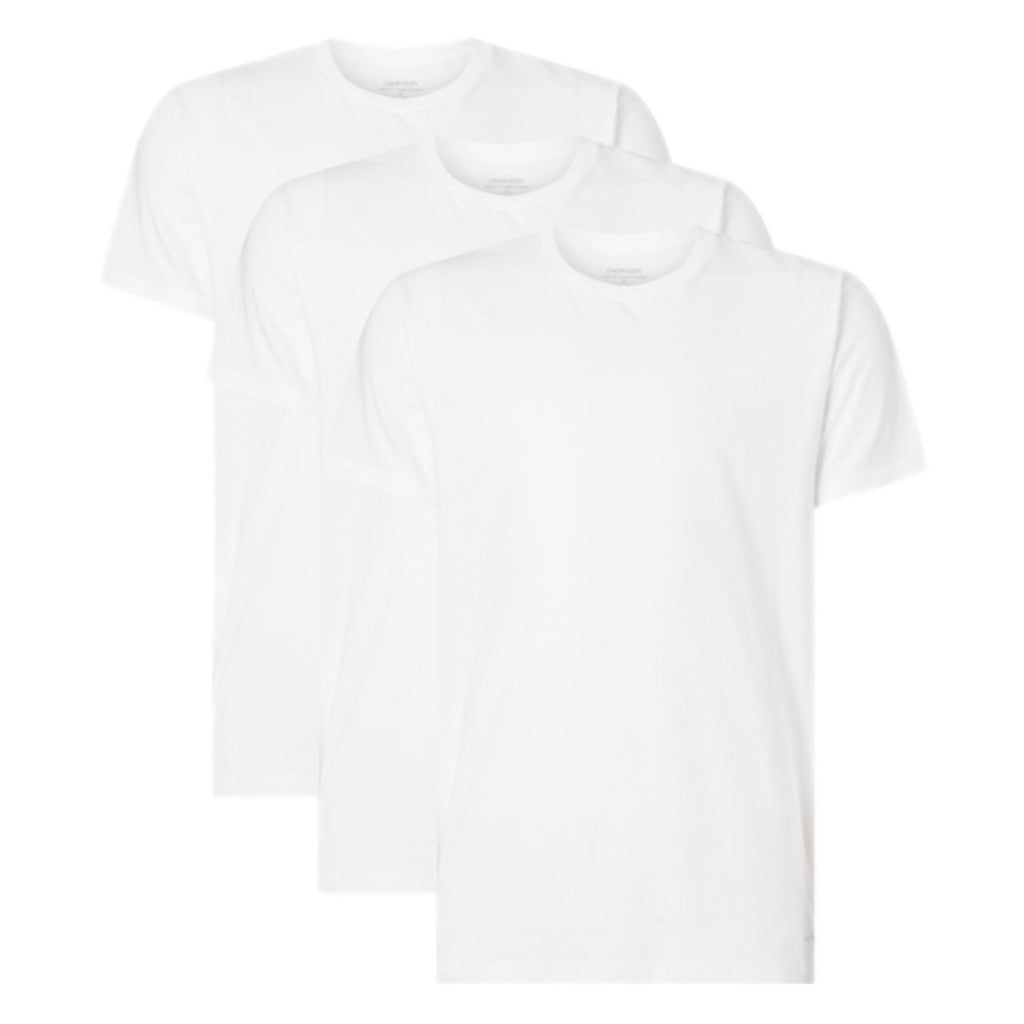 Calvin Klein Cotton Classics Crew Neck T-Shirt 3 Pack - White - Utility Bear
