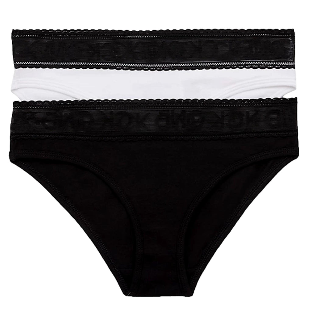 Calvin Klein Girls 2 Pack Ck One Cotton Bikini - White/Black - Utility Bear